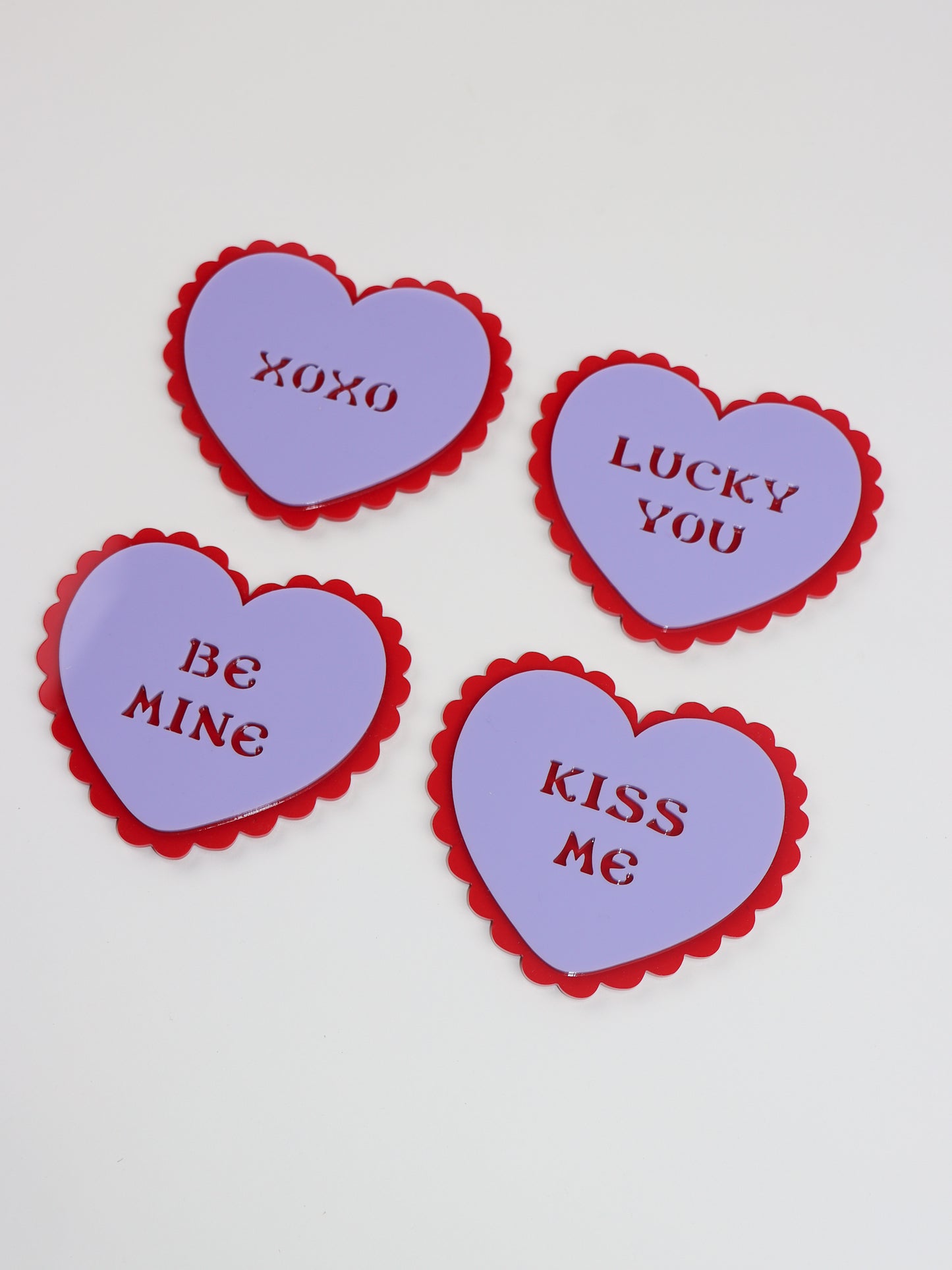 Purple Sweetheart Coasters (4pc)