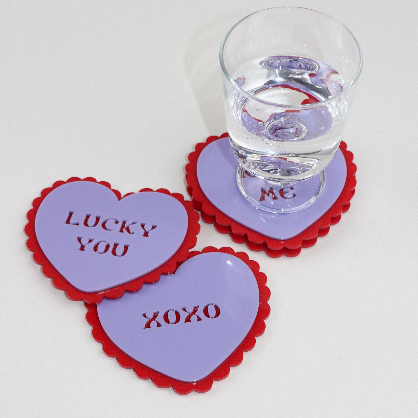 Purple Sweetheart Coasters (4pc)