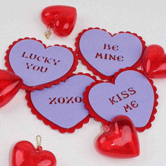 Purple Sweetheart Coasters (4pc)