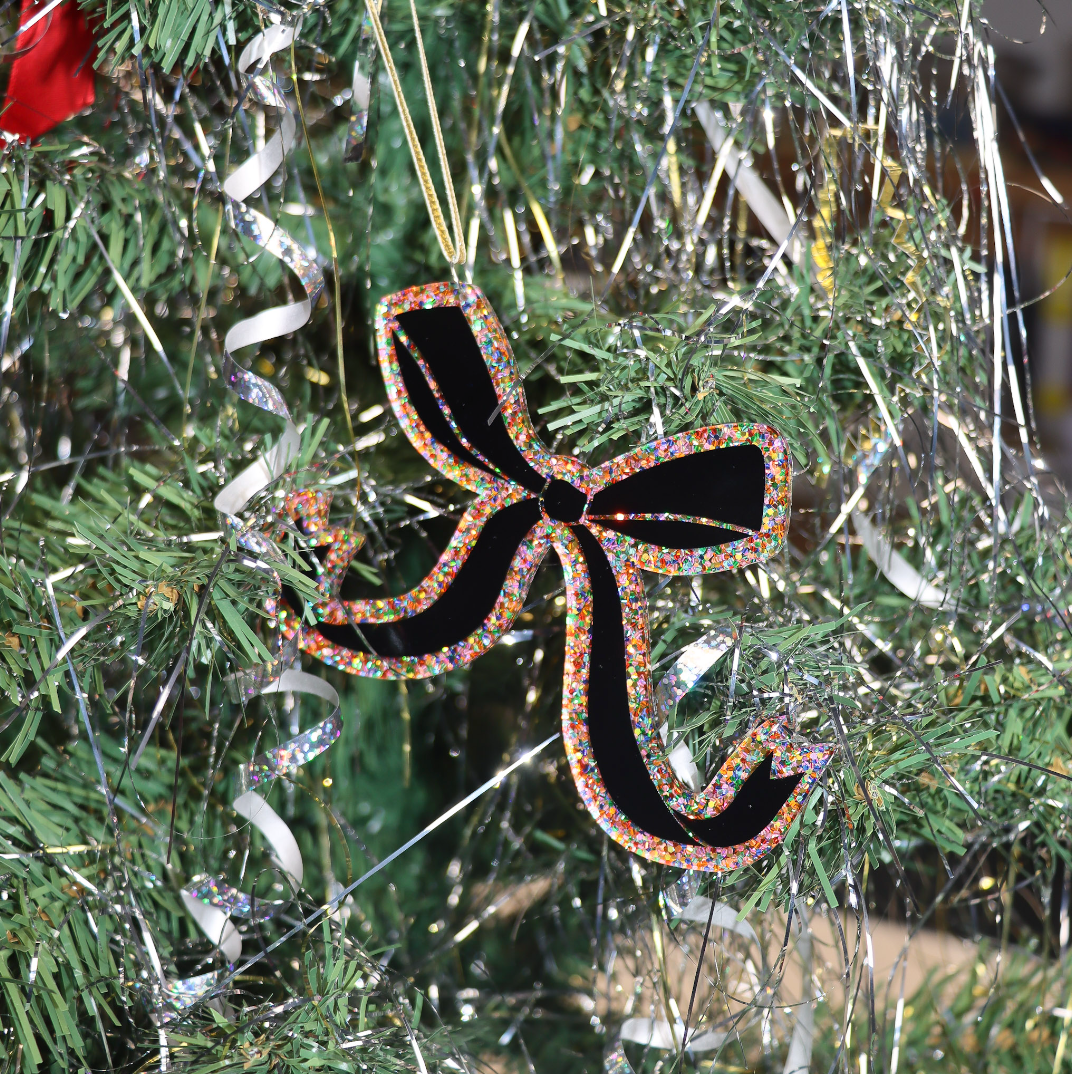 Confetti Bow Ornaments (6pc)