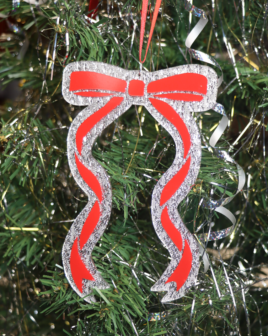 Red Bow Ornaments (6pc)