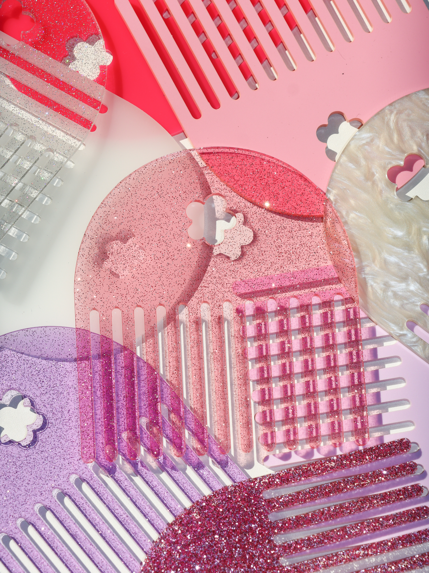 Pink Glitter Comb