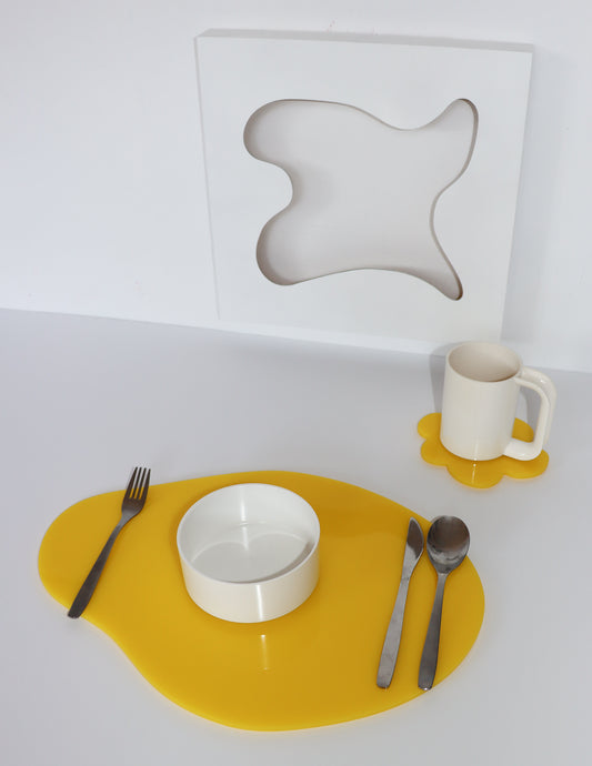 Placemat, Yellow Organic