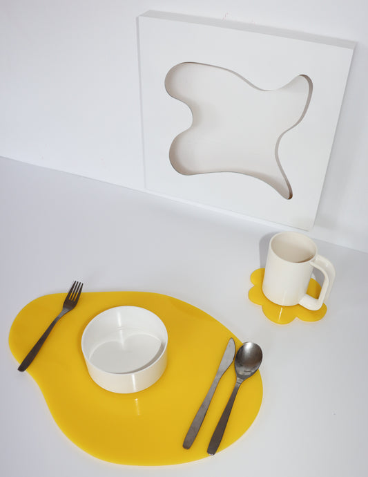 Placemat, Yellow Organic