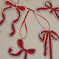 Red Bow Ornaments (6pc)
