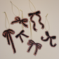 Confetti Bow Ornaments (6pc)