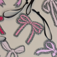 Pink Bow Ornaments (6pc)