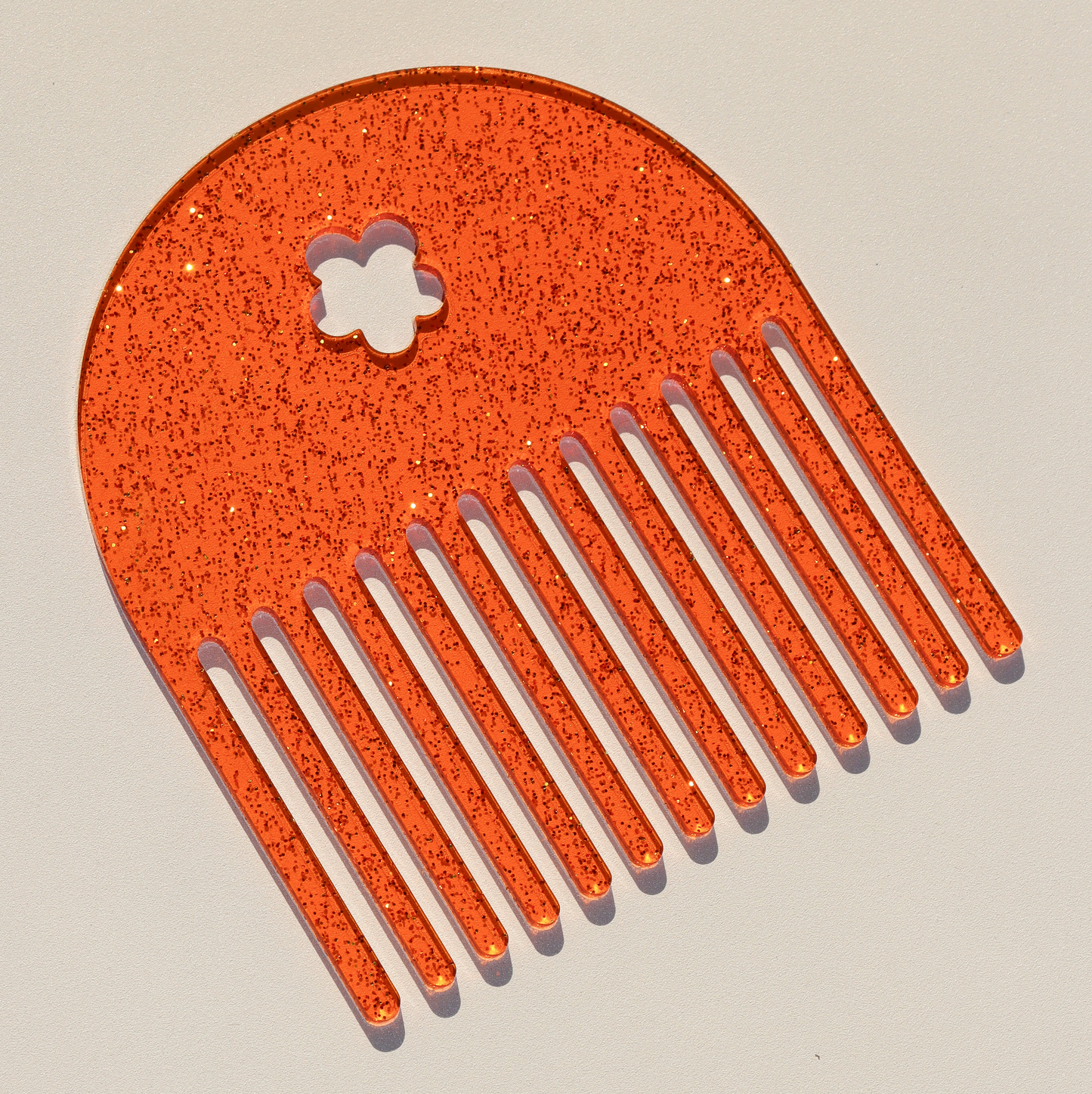 Orange Glitter Comb