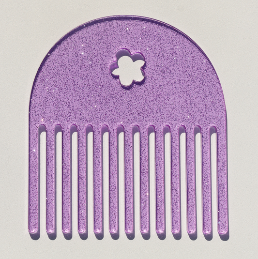 Purple Glitter Comb