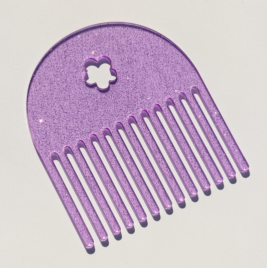 Purple Glitter Comb