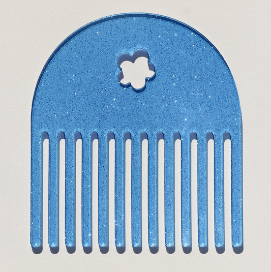 Blue Glitter Comb