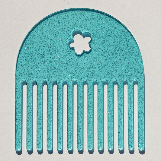 Aqua Glitter Comb