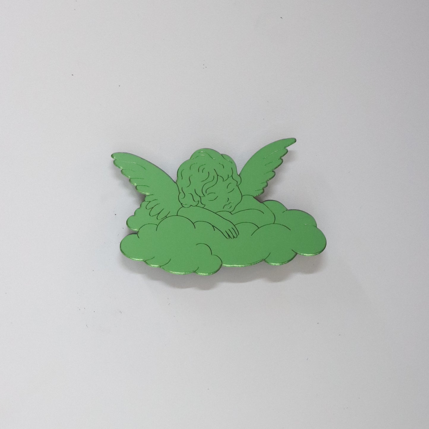 Cherub in a Cloud Magnet 1pc, Green